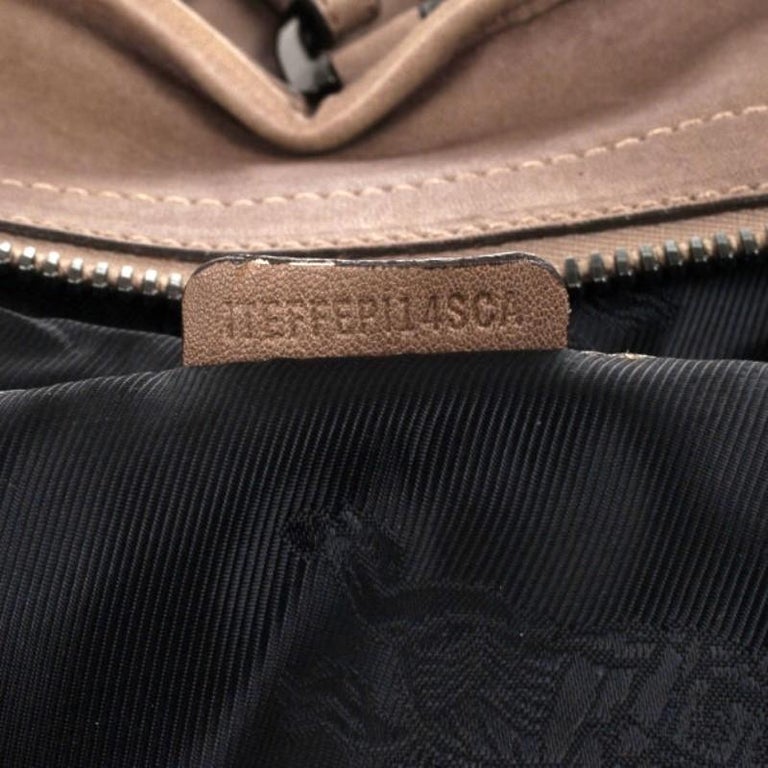 Burberry Medium Pleated Leather Tote For Sale at 1stDibs