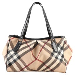 Burberry Melbury Tote Nova Check Canvas Medium