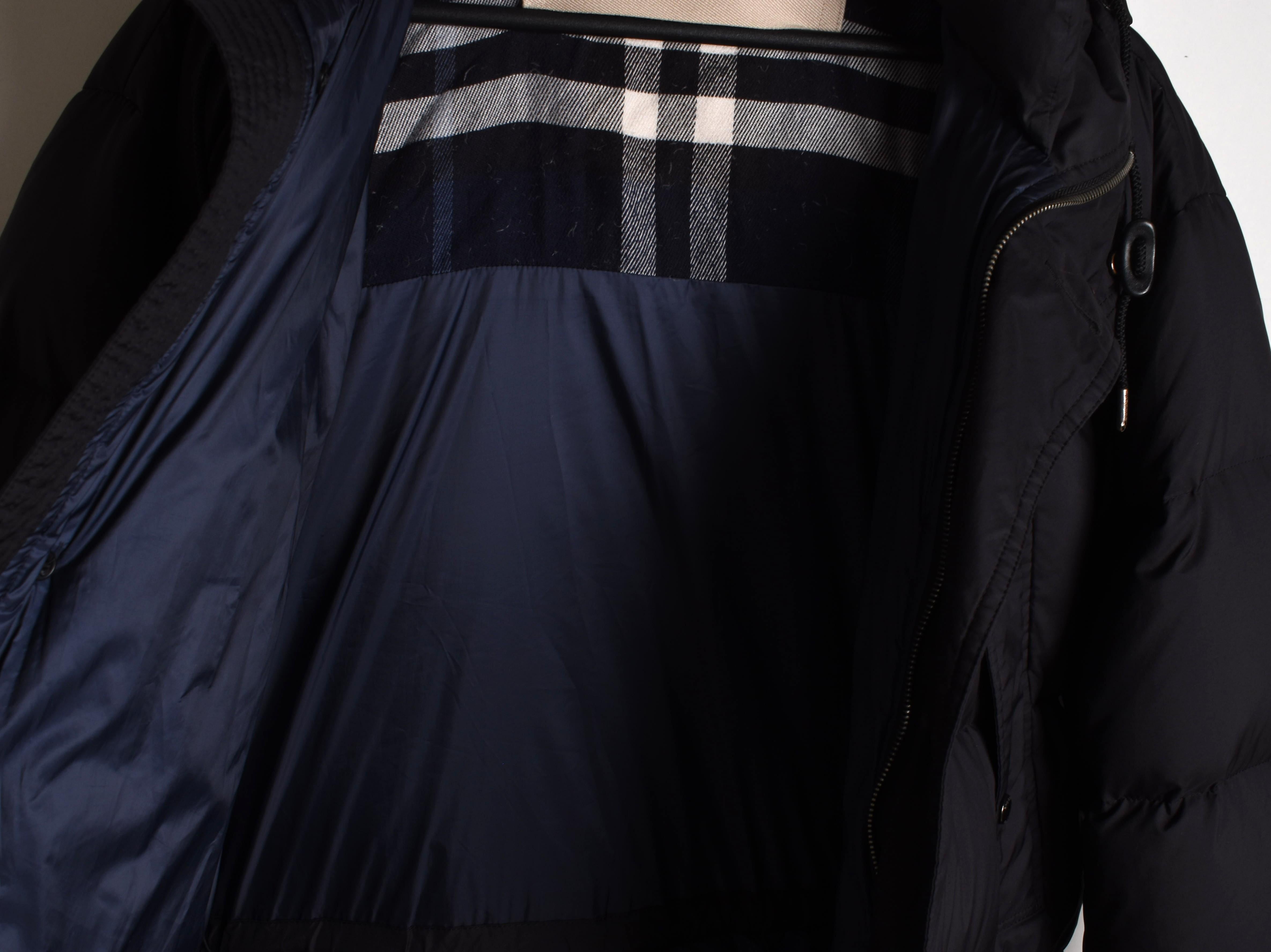 Burberry Herrenmantel Daunenjacke mit Kapuze Größe L, S1548 im Angebot 5
