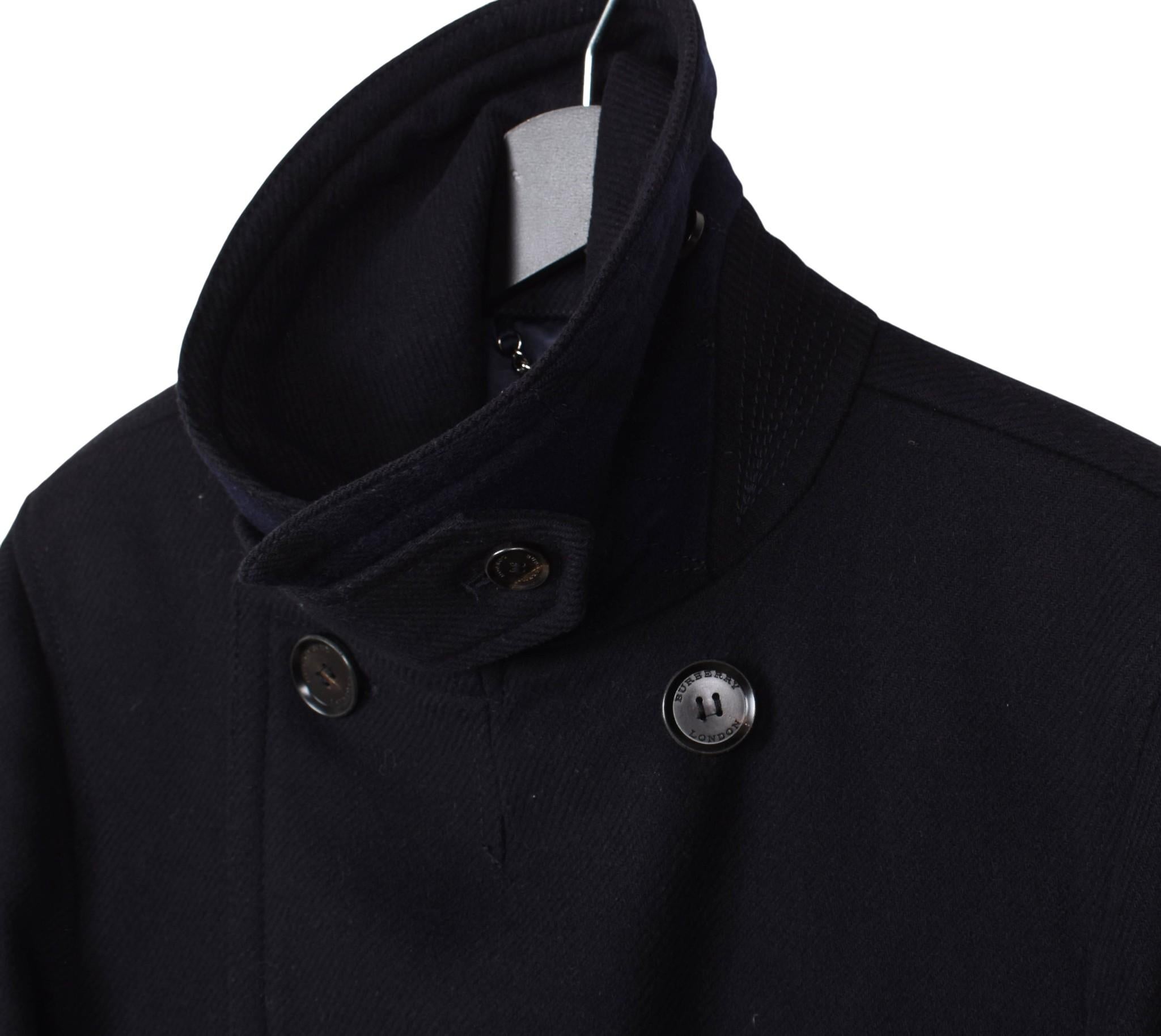Burberry Herrenmantel Peacoat Größe IT50/Groß, S1604 im Angebot 7