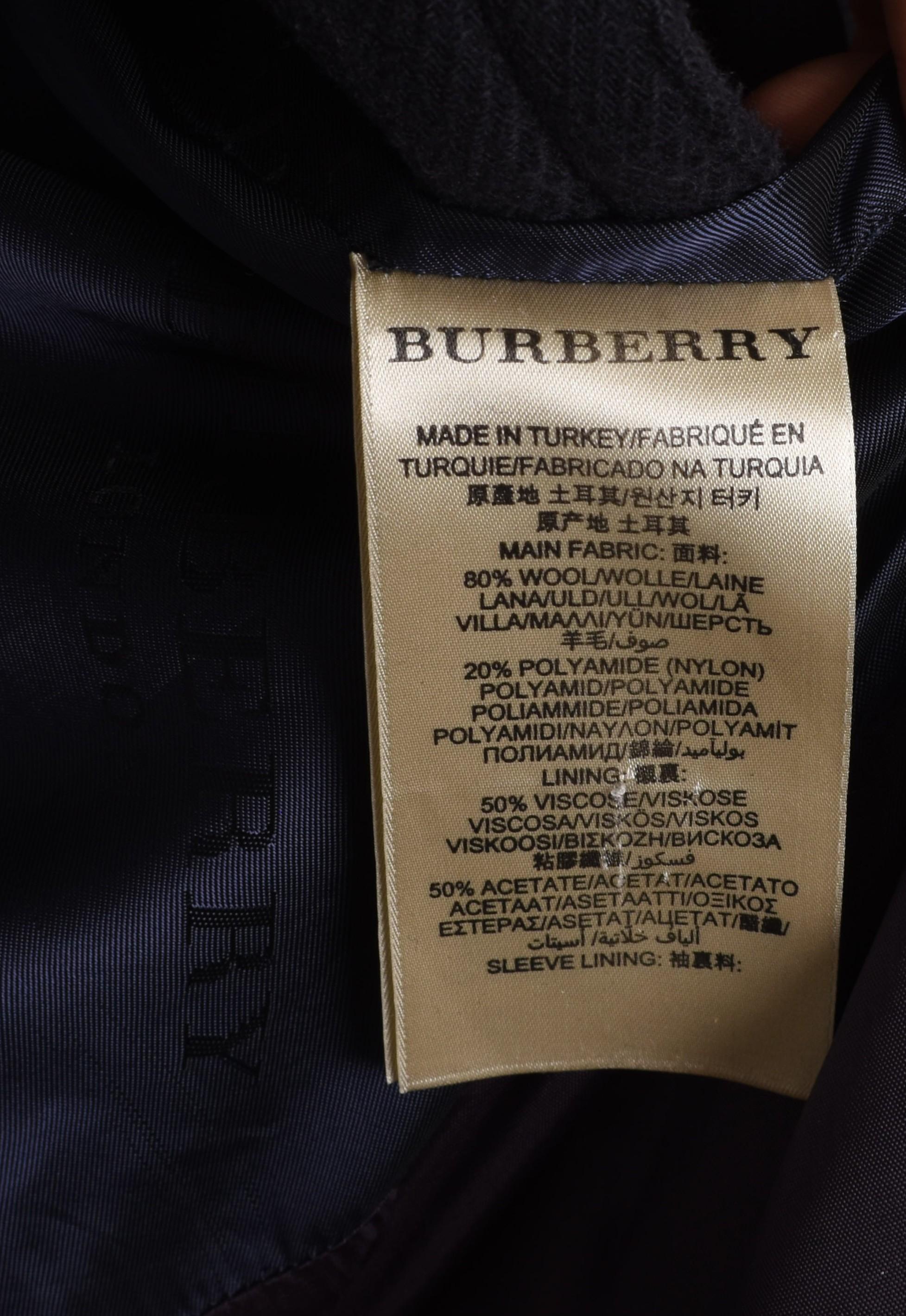 Burberry Herrenmantel Peacoat Größe IT50/Groß, S1604 im Zustand „Gut“ im Angebot in Kaunas, LT