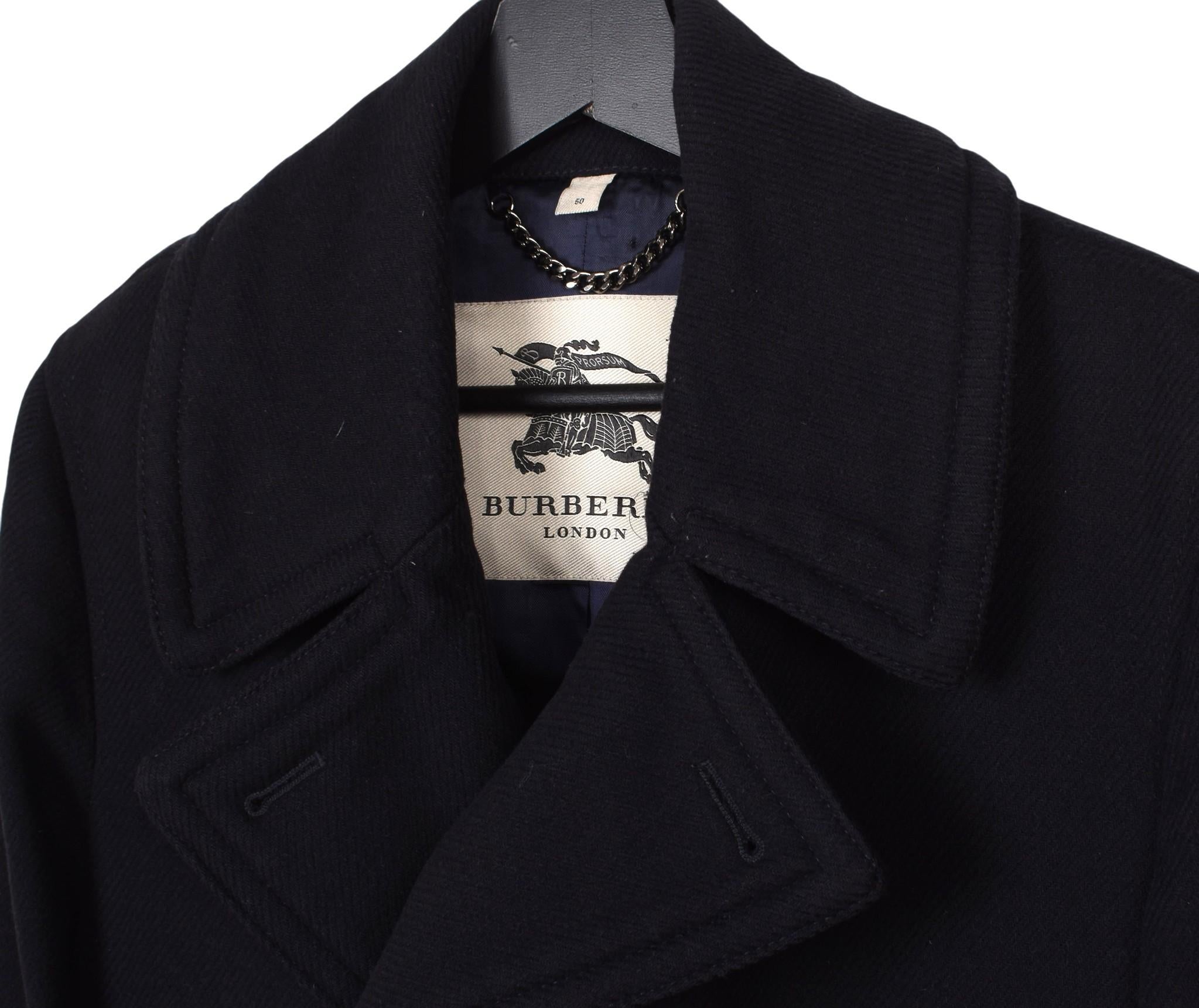 Burberry Herrenmantel Peacoat Größe IT50/Groß, S1604 im Angebot 5