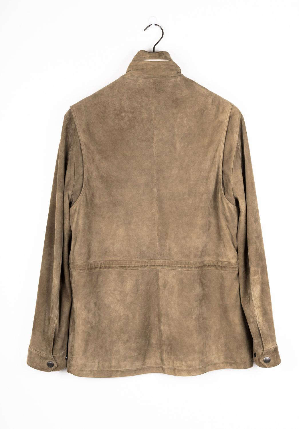 Burberry Uomo Giacca Parka Scamosciato Cappotto Medio Taglia L in vendita 2