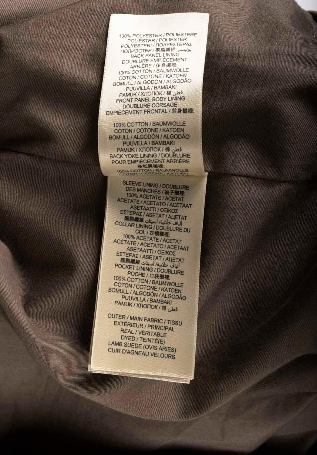 Burberry Uomo Giacca Parka Scamosciato Cappotto Medio Taglia L in vendita 5