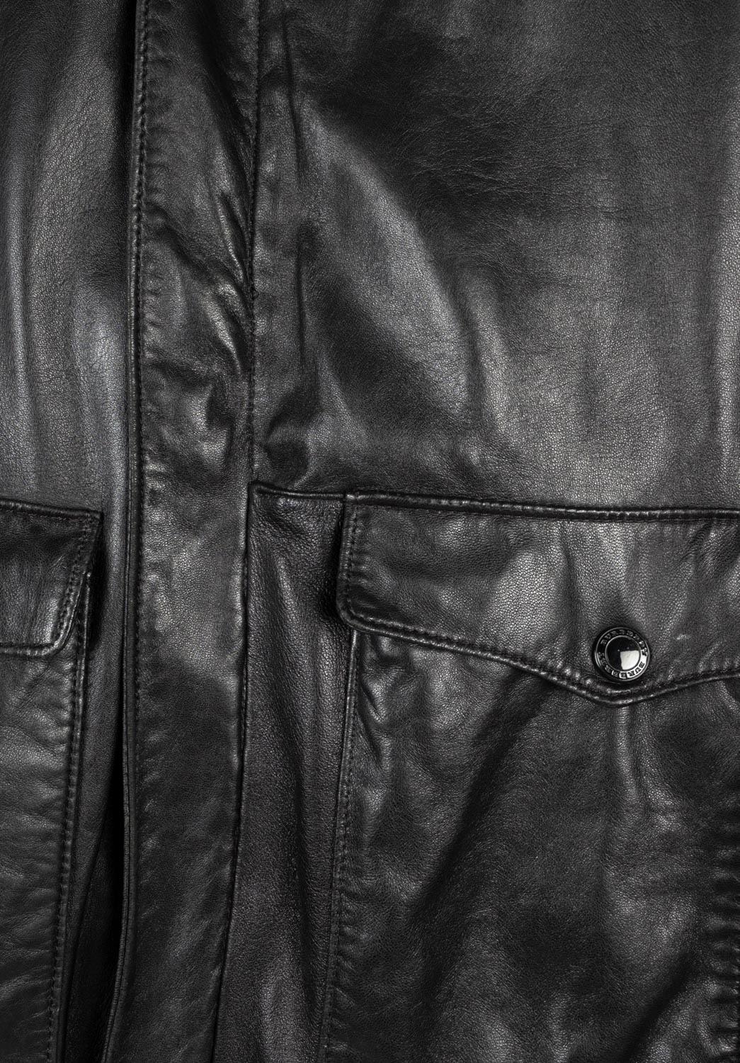Burberry Chaqueta de piel para hombre Bomber Talla ITA48/Mediana, S620 Negro en venta