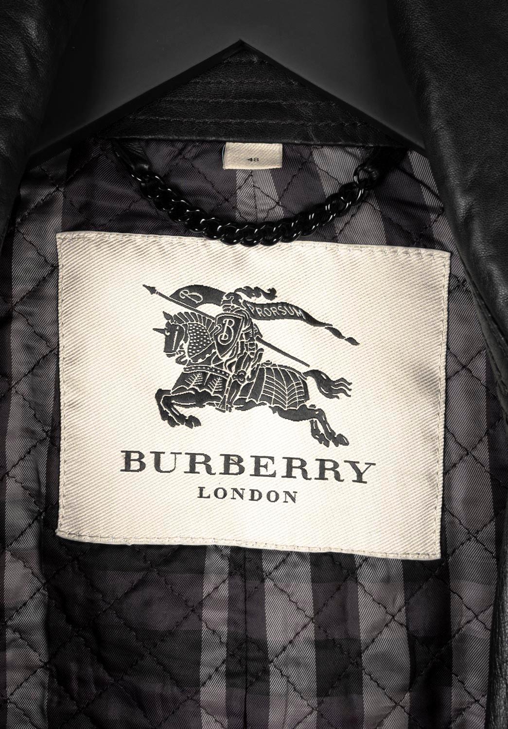 Burberry Chaqueta de piel para hombre Bomber Talla ITA48/Mediana, S620 en venta 1