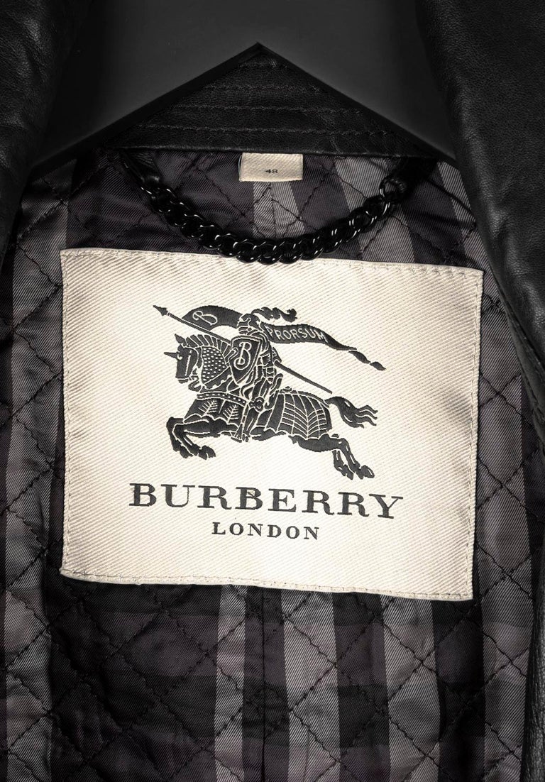Burberry Men Leather Jacket Bomber Size ITA48/Medium, S620 at 1stDibs