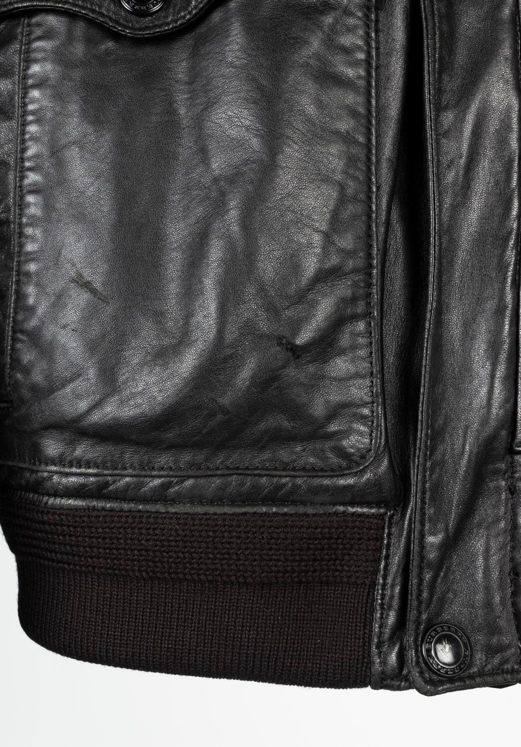 Burberry Chaqueta de piel para hombre Bomber Talla ITA48/Mediana, S620 en venta 3