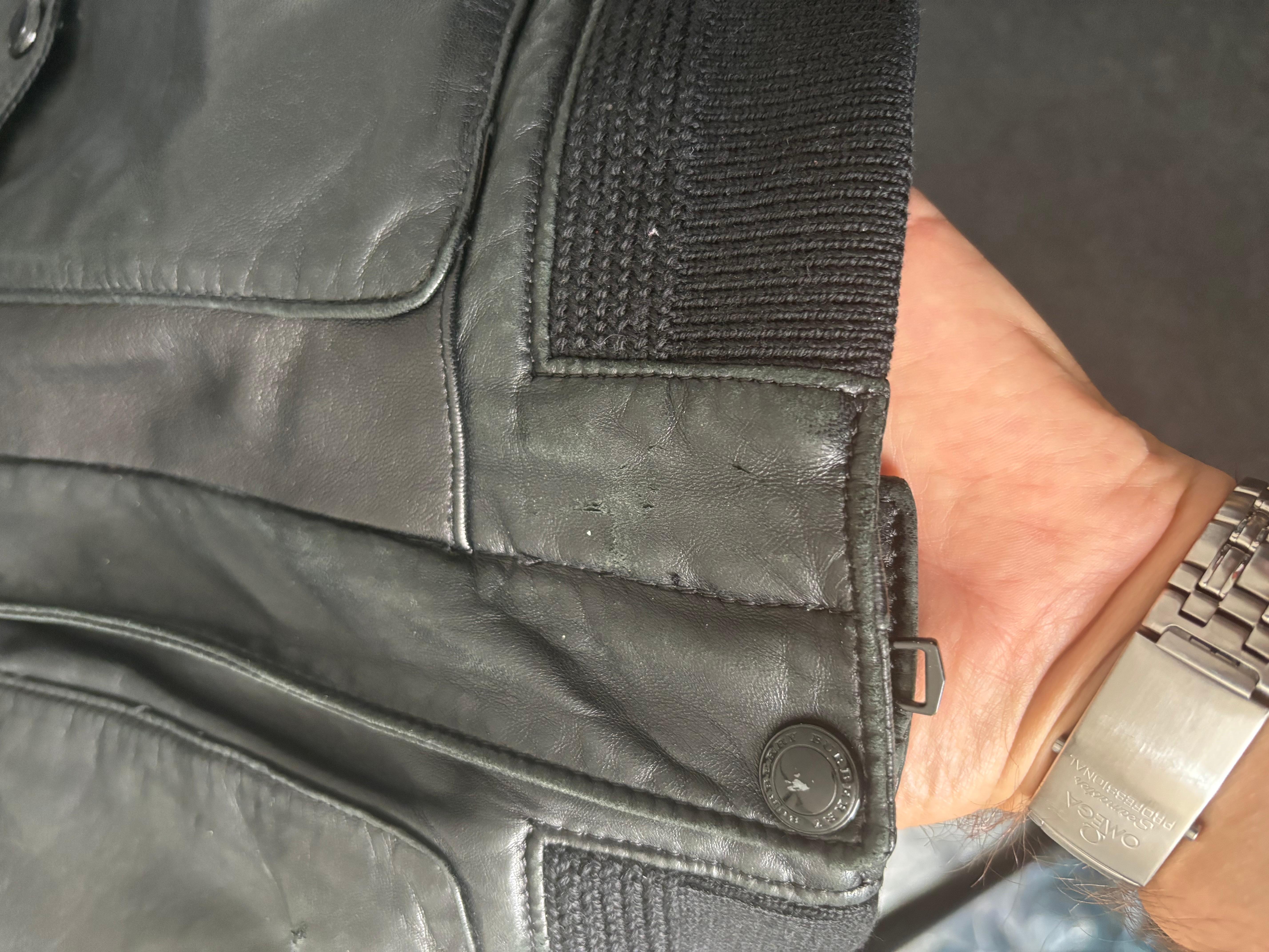 Burberry Chaqueta de piel para hombre Bomber Talla ITA48/Mediana, S620 en venta 4