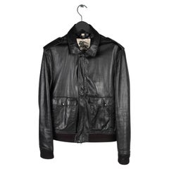 Burberry Men Leather Jacket Bomber Size ITA48/Medium, S620