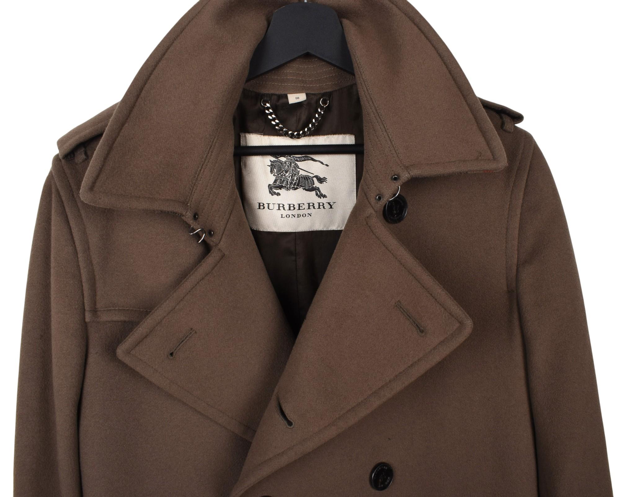 Burberry Hommes Manteau lourd Manteau ceinturé Taille IT50-L, S1603 en vente 5