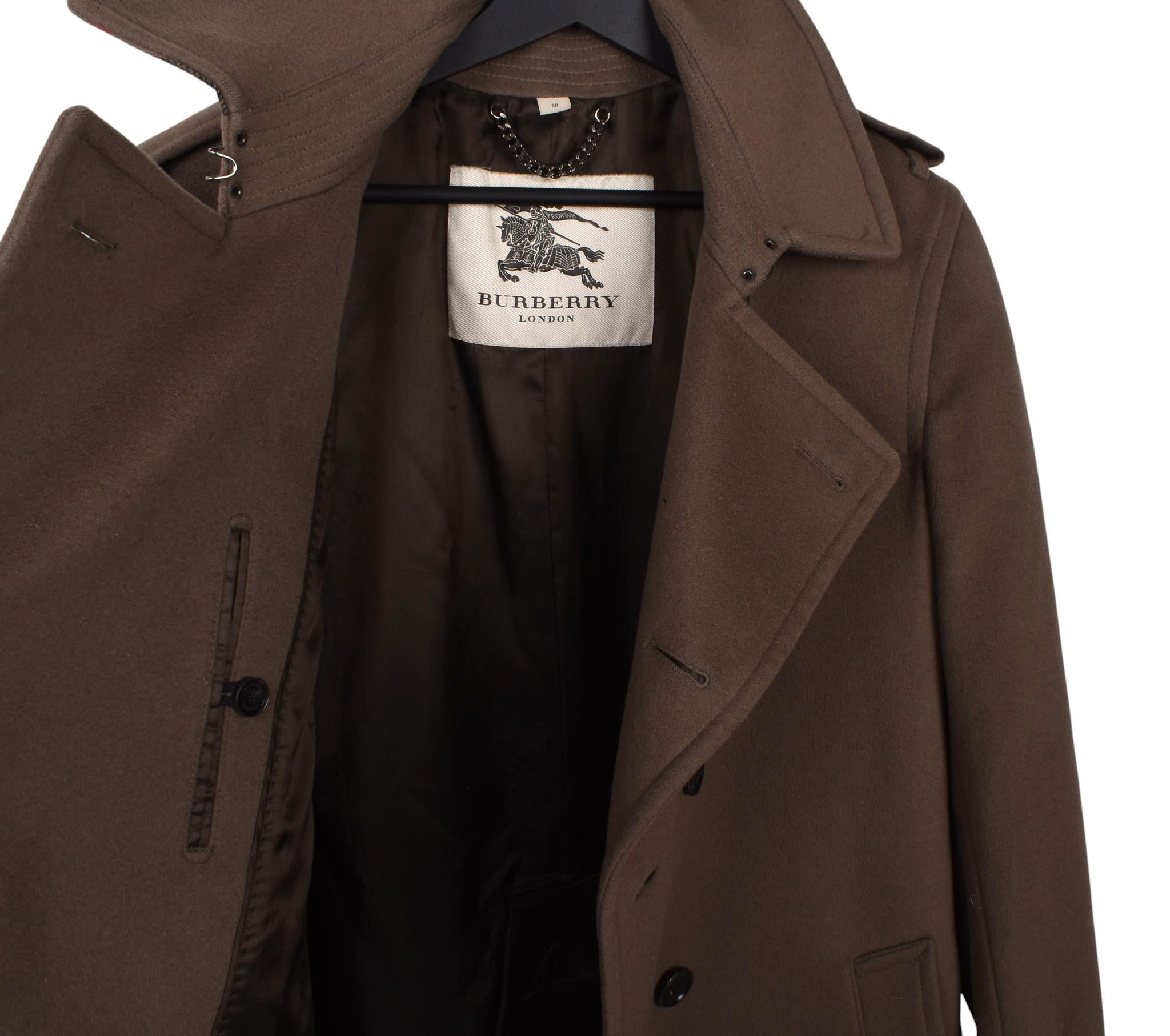 Burberry Hommes Manteau lourd Manteau ceinturé Taille IT50-L, S1603 en vente 6