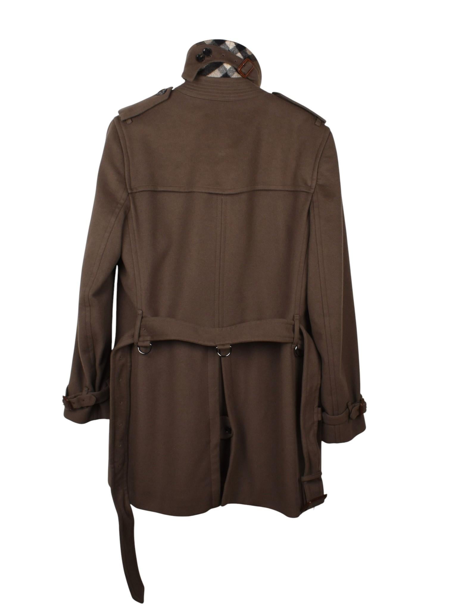 Burberry Hommes Manteau lourd Manteau ceinturé Taille IT50-L, S1603 en vente 3