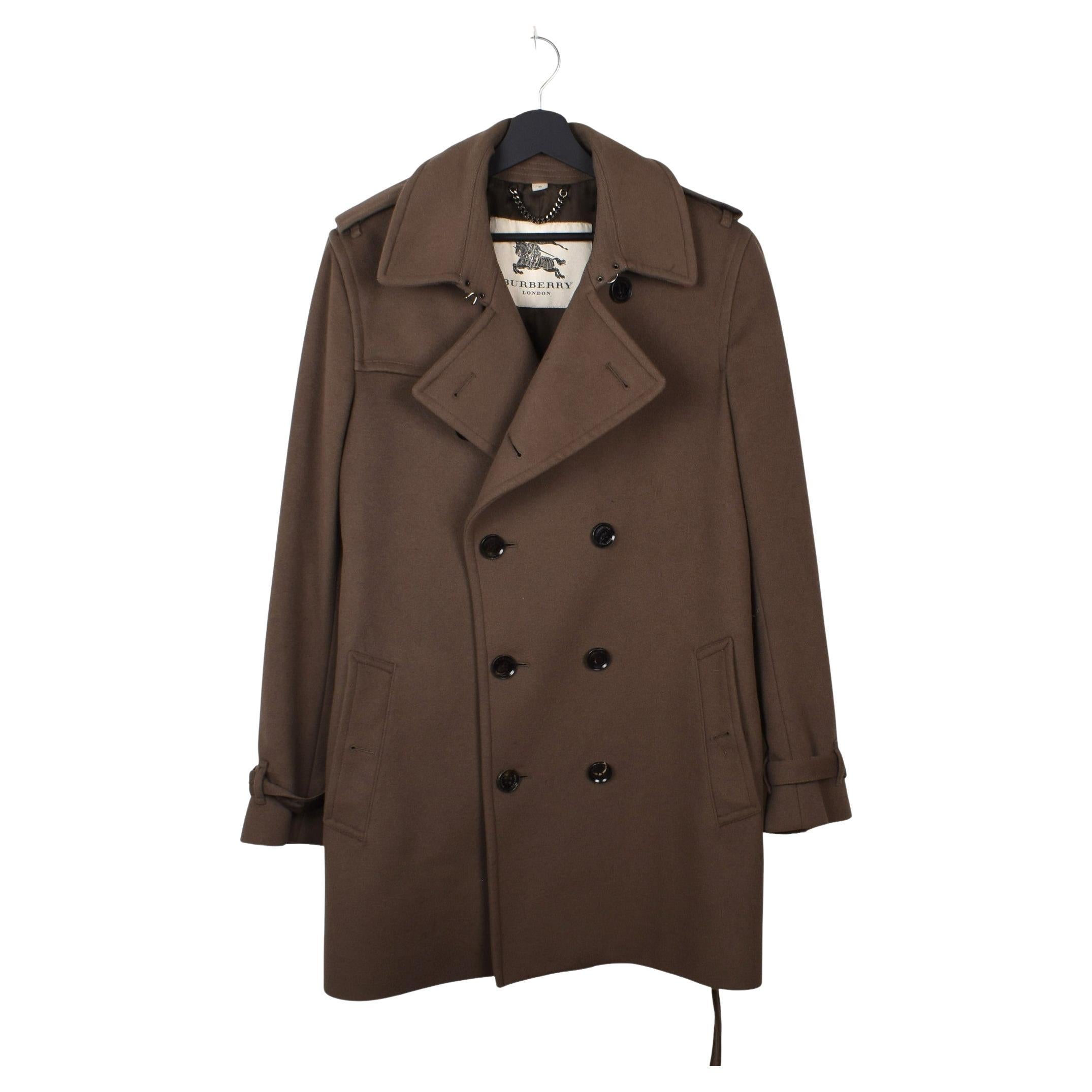 Burberry Herren Übermantel schwerer Mantel mit Gürtel Größe IT50-L, S1603