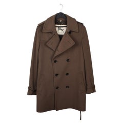 Burberry Men Over Coat Heavy Coat Belted Size IT50-L, S1603