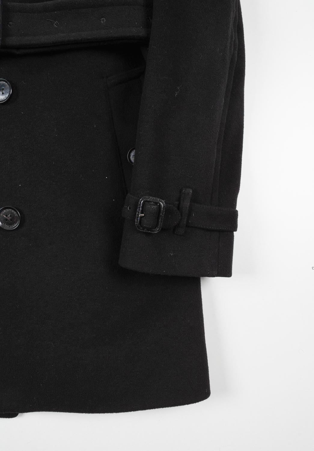 Burberry Men Over Coat Heavy Wool Size 52/L, S826 In Good Condition In Kaunas, LT