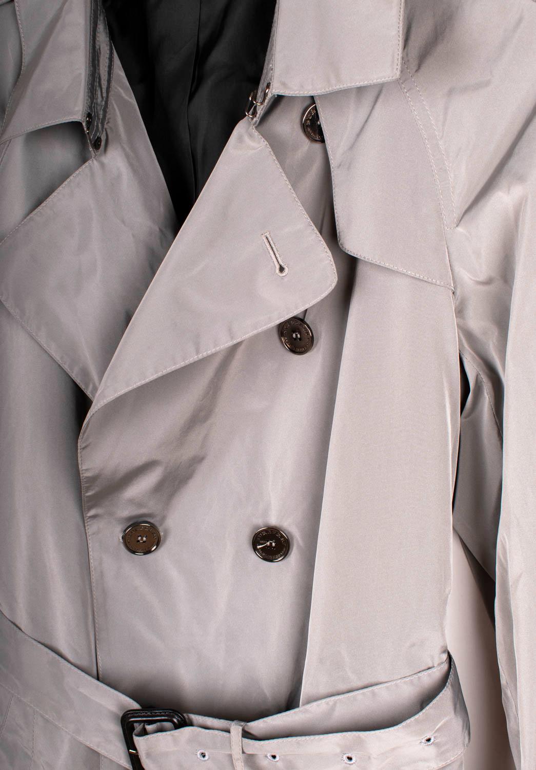 Gray Burberry Men Trench Coat Prorsum Line Overcoat Size IT50/L For Sale