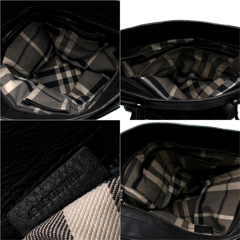 Women's or Men's Burberry Mens Black Leather Tote Bag