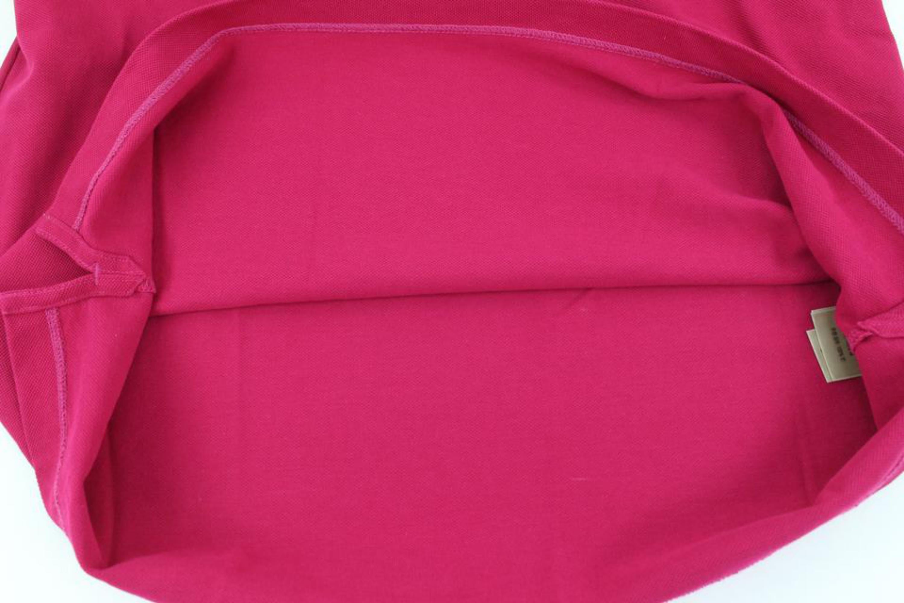 Burberry Mens Large Fuchsia Hot Pink Polo Shirt 119b4 5