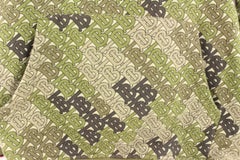 Burberry Men's Large Khaki Monogram Logo Camo Hoodie Sweatshirt 22B617S