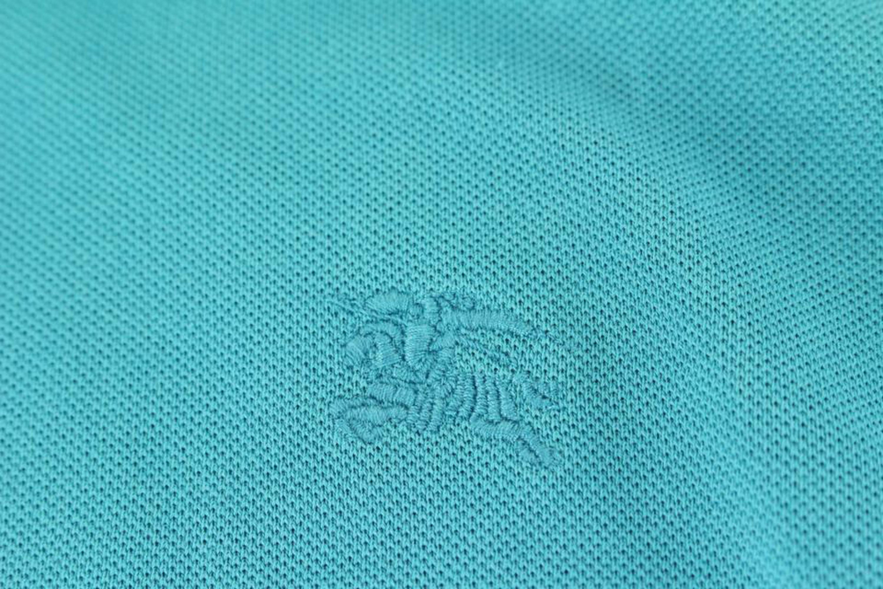 Blue Burberry Men's Large Logo Polo Shirt 55B715S For Sale