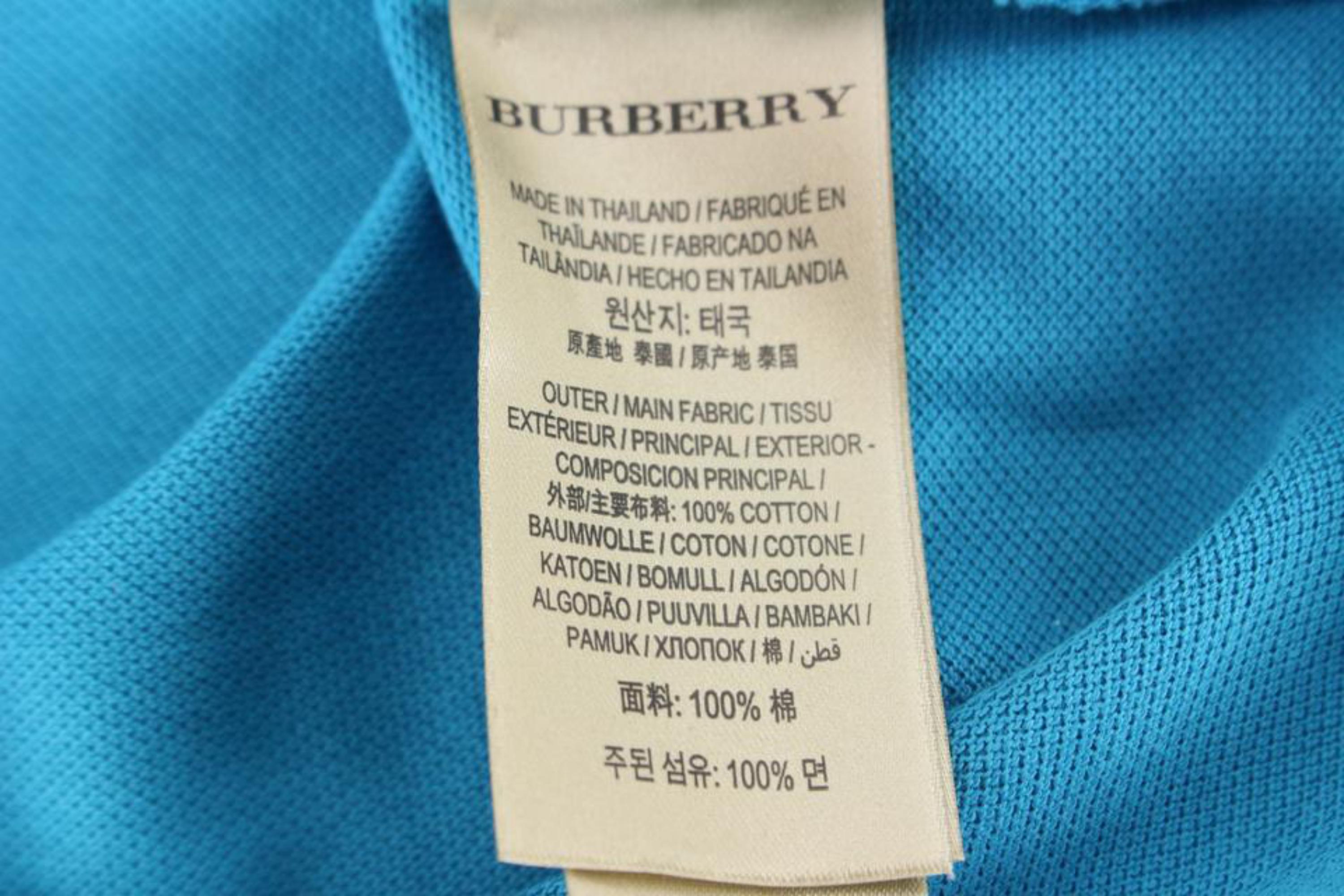 Burberry Men's Large Logo Polo Shirt 55B715S In Excellent Condition For Sale In Dix hills, NY