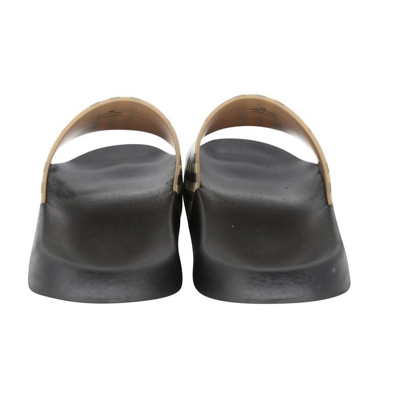 Burberry Mens Nova check sz 45 Monogram Pool Slides Sandals  display picture 1