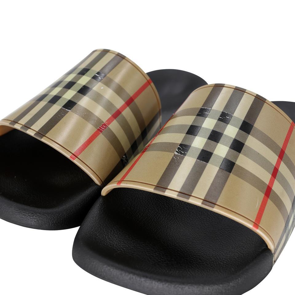 Burberry Mens Nova check sz 45 Monogram Pool Slides Sandals BB-S0529P-0007 For Sale 1