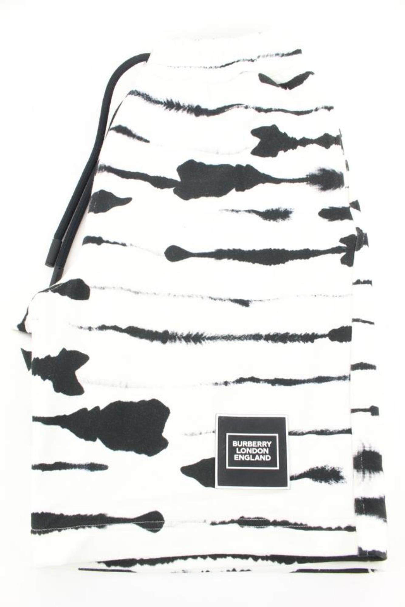 Burberry Men's Small Alberto Zebra Cotton Sweat Shorts 119b64 5