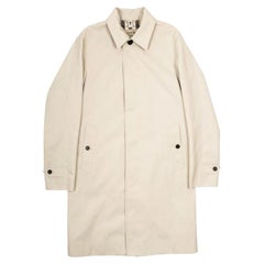 Burberry Men's Trench Coat Sand Polyester Cotton Blend M