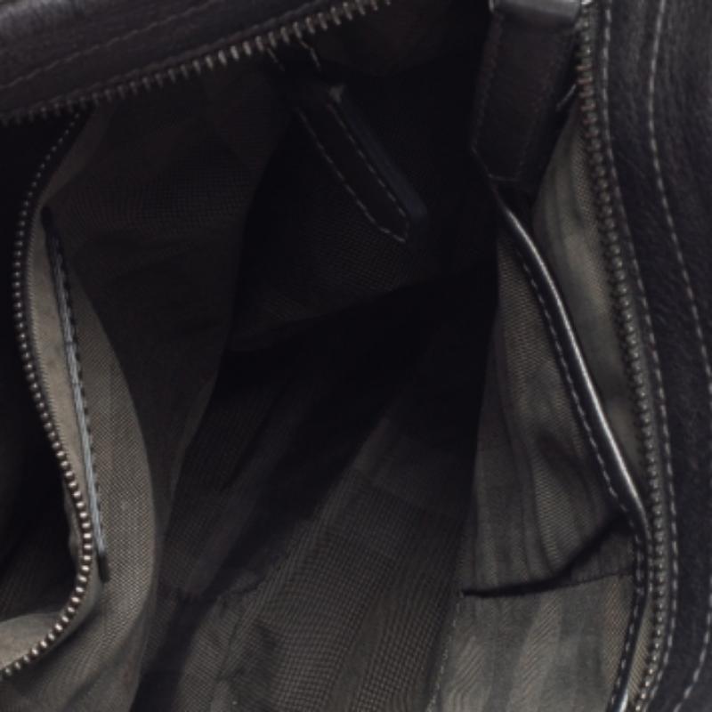 Women's Burberry Metallic Anthracite Leather Fairby Hobo For Sale