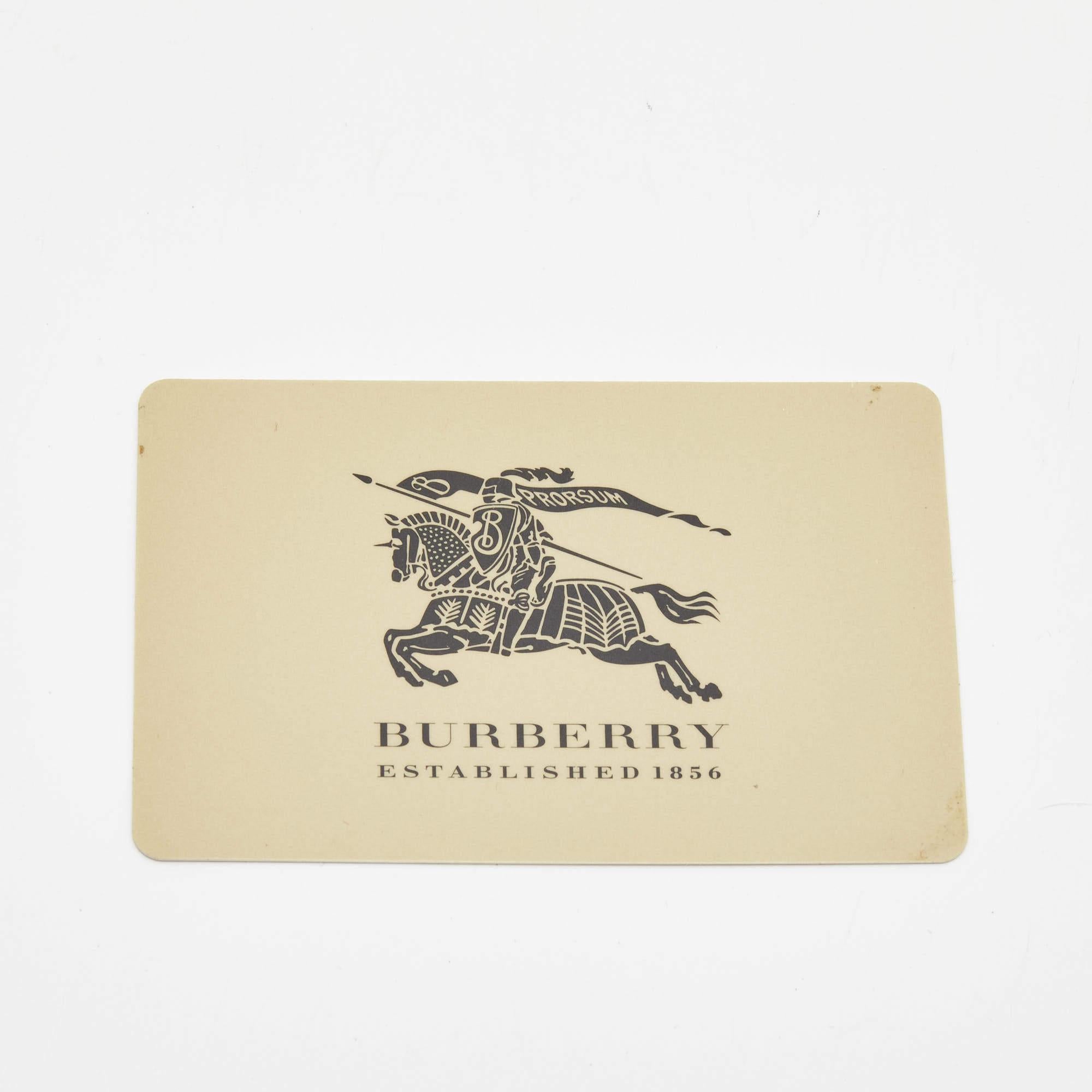 Burberry Metallic/Beige Nova Check PVC and Patent Leather French Wallet For Sale 6