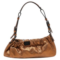 Burberry Metallic Bronze Leather Shoulder Bag