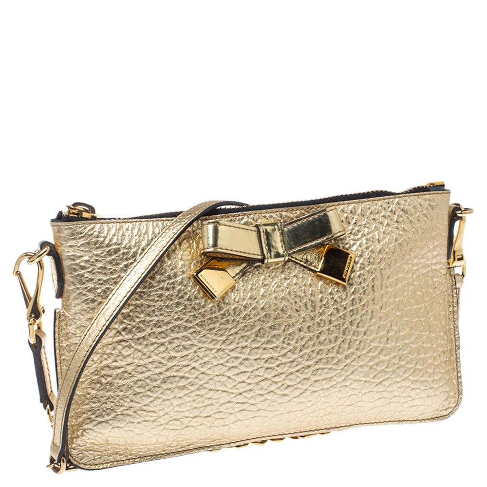 metallic gold crossbody bag