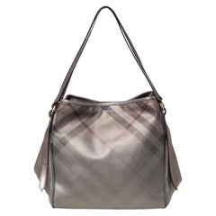 Burberry Metallic Nova Check Canvas Canterbury Tote