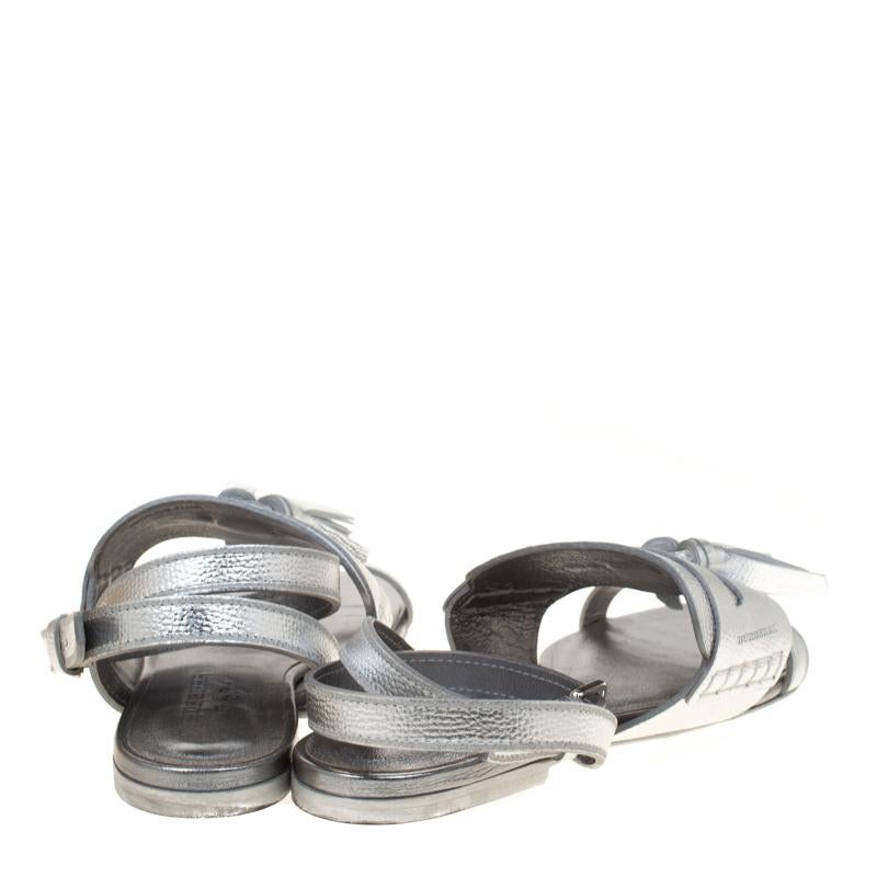 burberry sandals silver