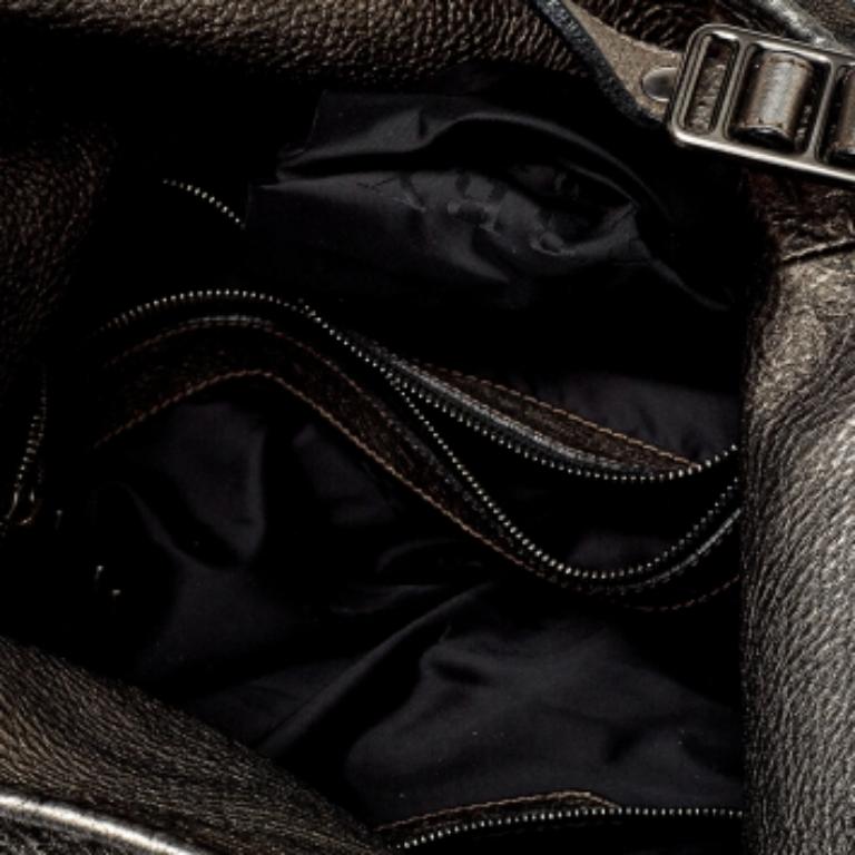 Women's Burberry Metallic Silver Leather Large Hobo For Sale