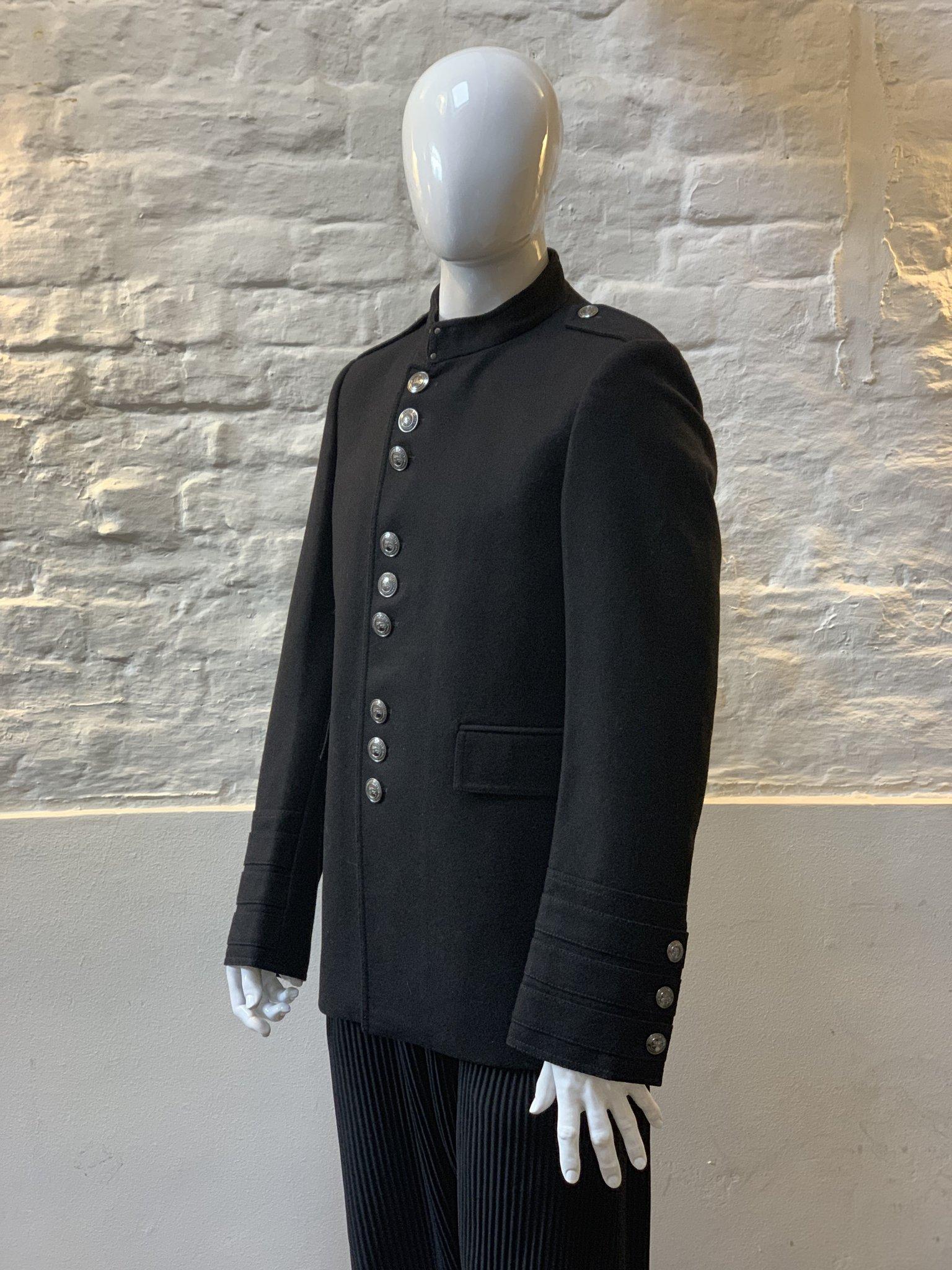 Burberry Military Jacket made in the UK from wool. 

A quintessentially British heritage brand, Burberry has continued to be an iconic and innovative brand since it was established in 1856. Gabardine, the innovative fabric used to make Burberry