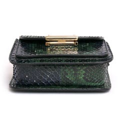 Burberry Mini Green Python Bag