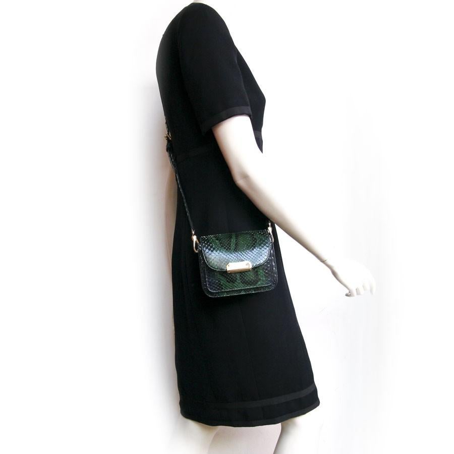 Black Burberry Mini Green Python Bag For Sale