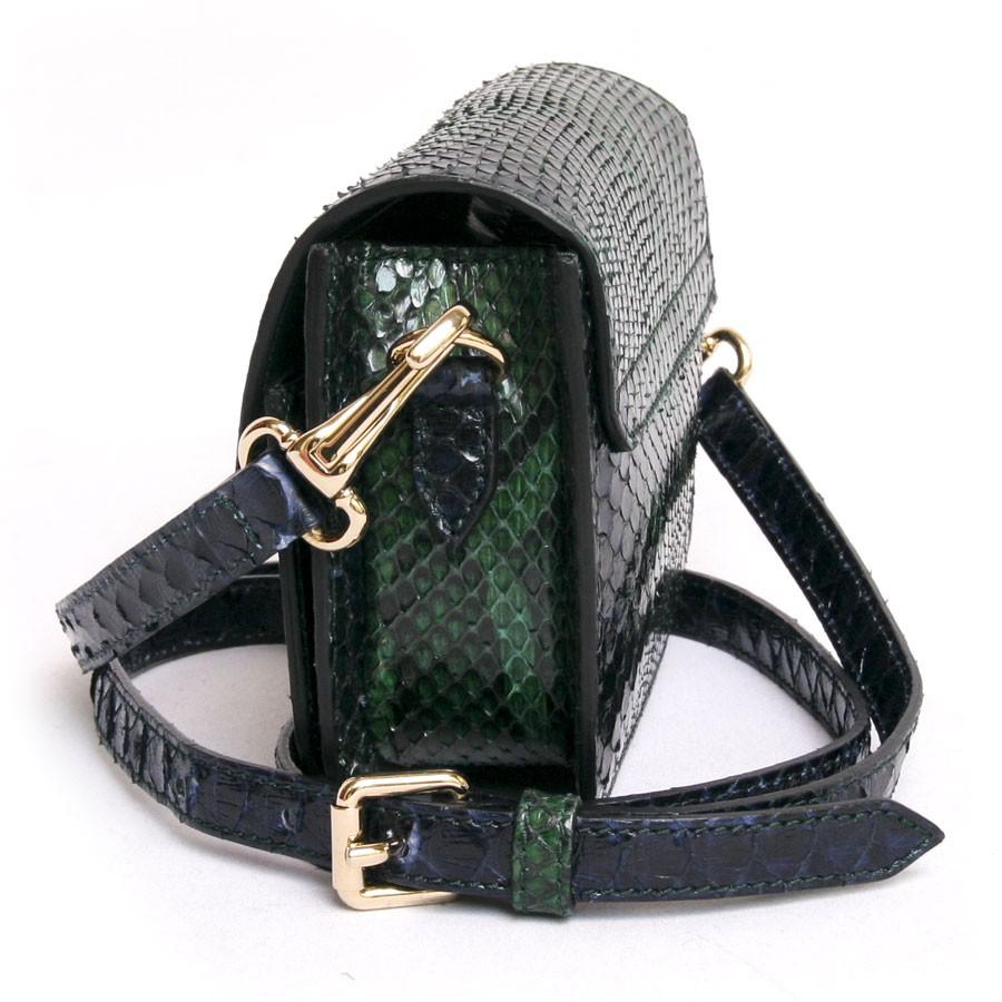 Burberry Mini Green Python Bag For Sale 2