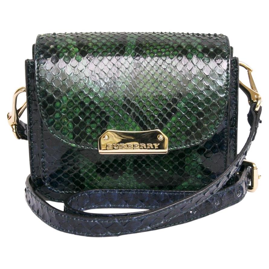 Burberry Mini Green Python Bag For Sale