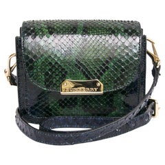 Burberry Mini Green Python Bag