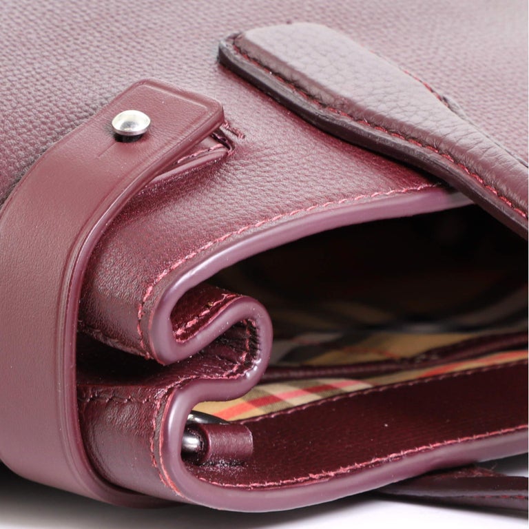 Burberry Model: Banner NM Tote Leather with Vintage Check Canvas Small ...