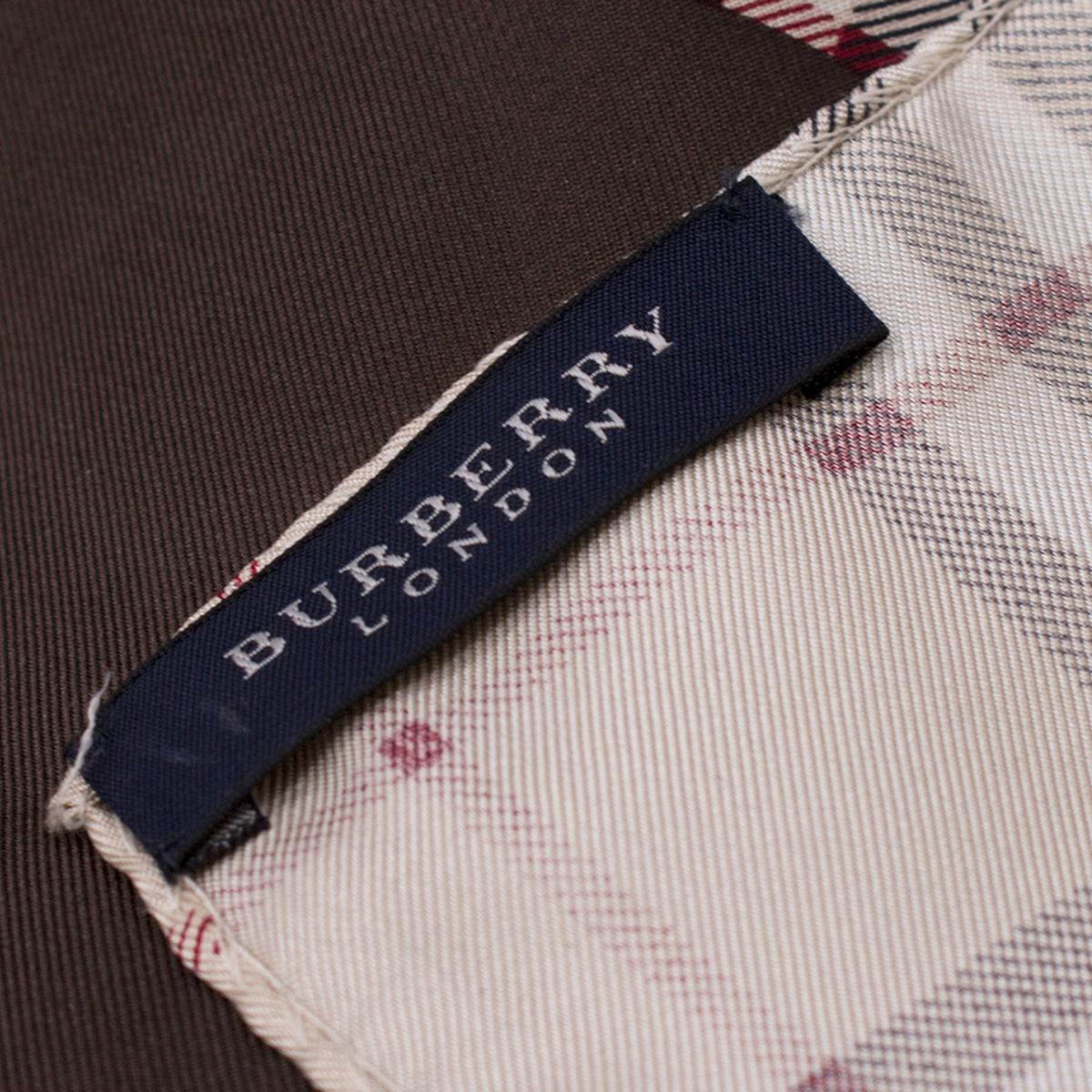 Burberry Monogram Silk Scarf In Good Condition In London, GB