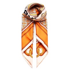 Burberry Montage-print Logo Silk Twill Scarf