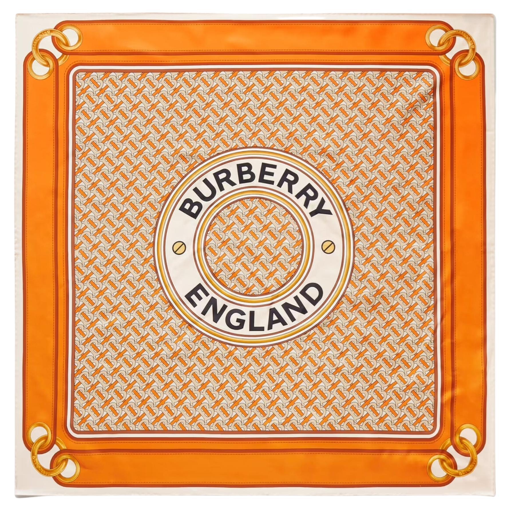 Burberry Seiden-Köperschal mit Montage-Logo im Angebot