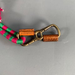 BURBERRY Multi-Color Beaded Metal Bag Charm