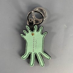 BURBERRY Multi-Color Plaid Leather Metal Bag Charm Bags