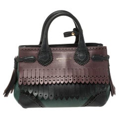 Burberry Multicolor Brogue Leather Banner Fringe Tote